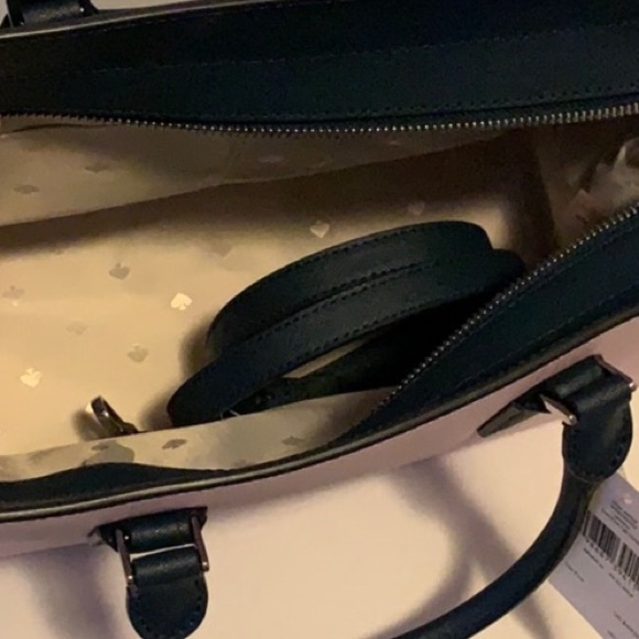 KATE SPADE LARGE SATCHEL LAVENDER NAVY CAMERON - Picture 8 of 8